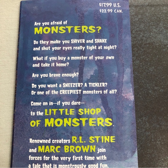 Rare The Little Shop of Monsters by R. L. Stine & Marc Brown 2015 HB Dust Jacket - Picture 4 of 15